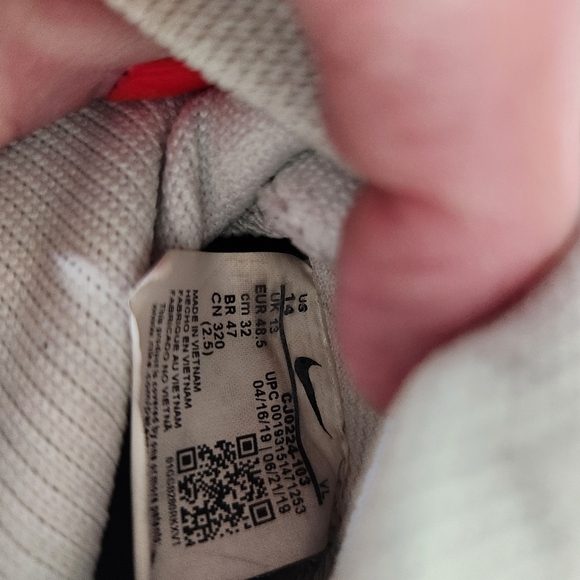 Nike Alpha Huarache 7 Elite Molded Cleat White Gray Volt Mens Size 14 - Picture 7 of 7